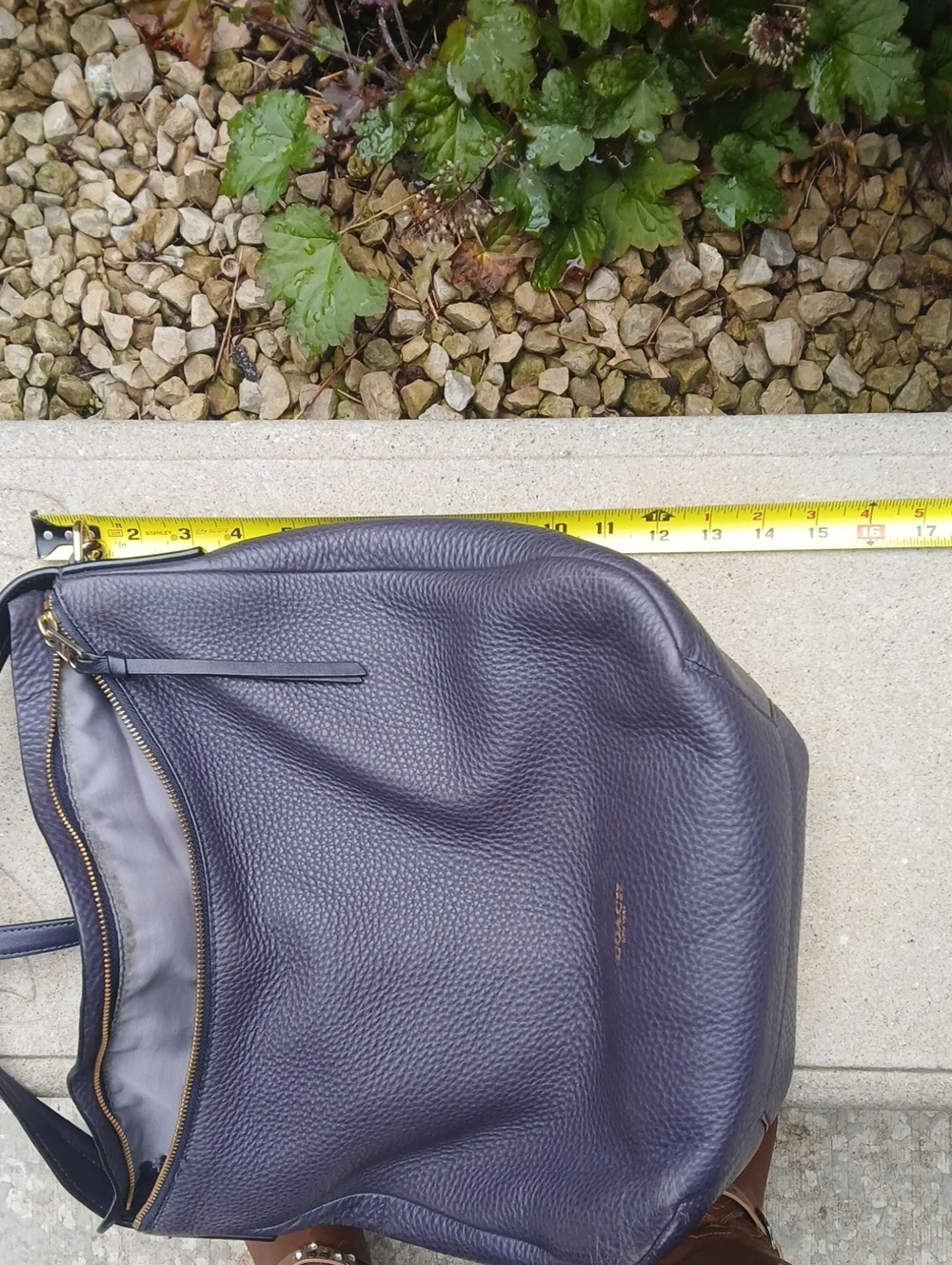 Coach pebbled leather